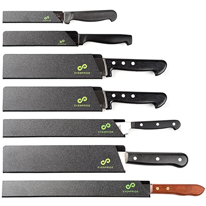 EVERPRIDE Chef Knife Guard Set (7-Piece Set) Universal Blade Edge Protectors for Chef, Serrated, Japanese, Paring Knives | Heavy-Duty Safety and Protection | Slip-On
