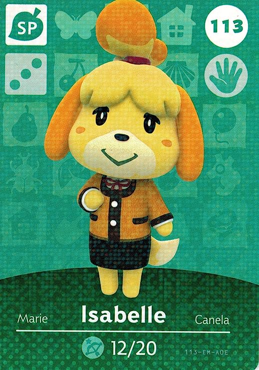 Nintendo Animal Crossing Happy Home Designer Amiibo Card Isabelle (Winter) 113/200 USA Version