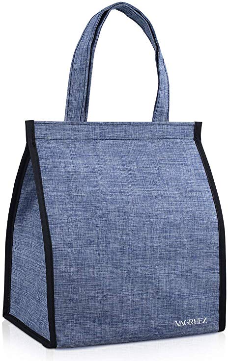 Lunch Bag, VAGREEZ Insulated Lunch Bag Large Waterproof Adult Lunch Tote Bag For Men or Women (Cow Blue)