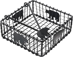 Park Designs Lodge Black Bear Wire Beverage Napkin Holder