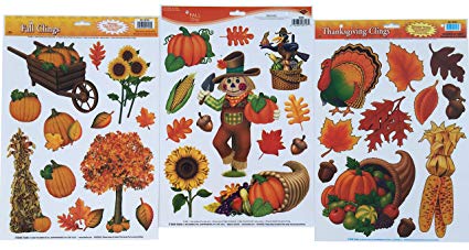 Fall Clings Bundle - Windows and Mirrors Party Accessory Decoration