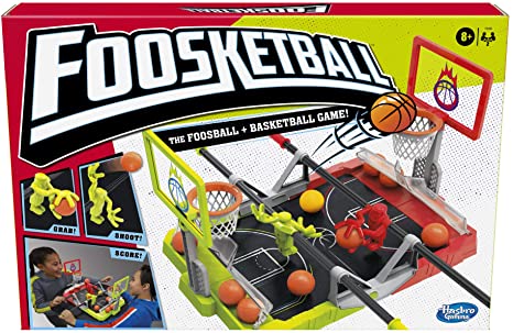 Hasbro Gaming Foosketball Game, The Foosball Plus Basketball Shoot and Score Shoot and Score not searched Tabletop Game for Kids Ages 8 and Up, for 2 Players