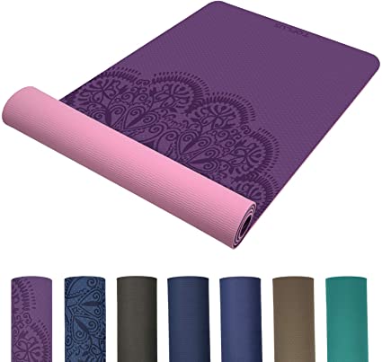 TOPLUS Yoga Mat, Classic Pro Fitness Mat TPE Eco Friendly Non Slip Exercise Mat with Carrying Strap-Workout Mat for Yoga, Pilates and Gymnastics 183 x 61 x 0.6CM