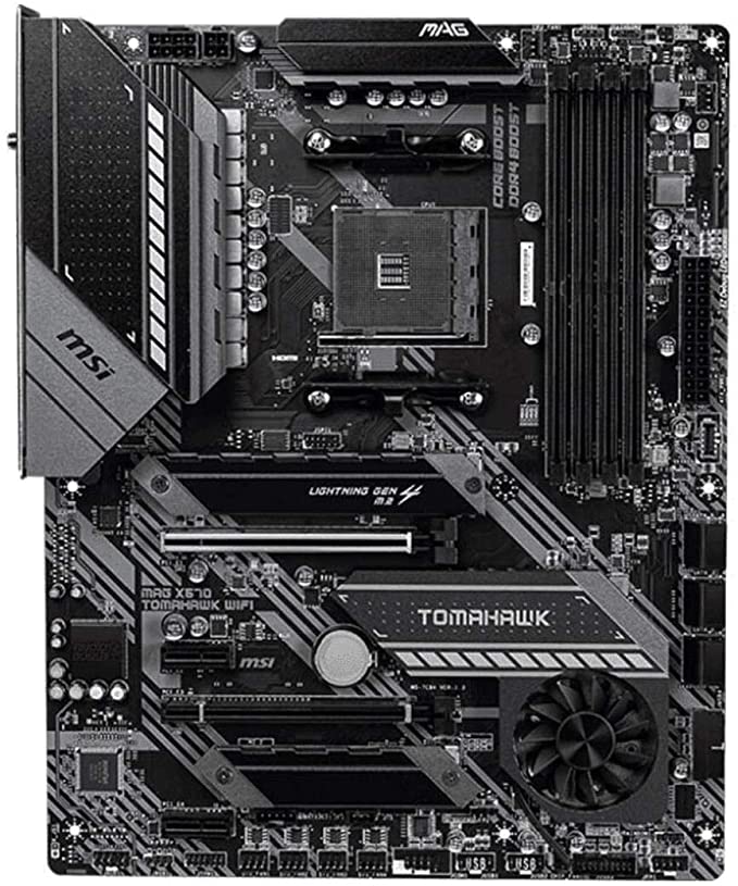 MSI MAG X570 Tomahawk WiFi Motherboard (AMD AM4, DDR4, PCIe 4.0, SATA 6Gb/s, M.2, USB 3.2 Gen 2, AC Wi-Fi 6, HDMI, ATX)