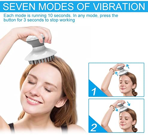 Electric Massage Brush Head Massager Anti-Static Scalp Relaxation Battery Operation for Head Hair Shoulder