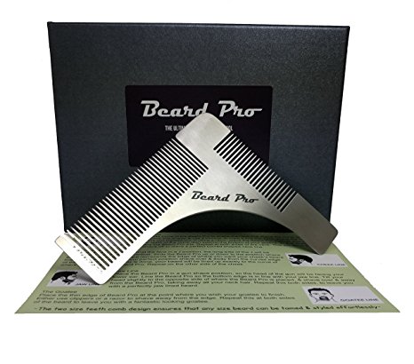 Beard Comb Shaping Tool Ideal for Your Beard Grooming Kit. The Best Template to Shape your Beard Neckline and More, BEARD PRO