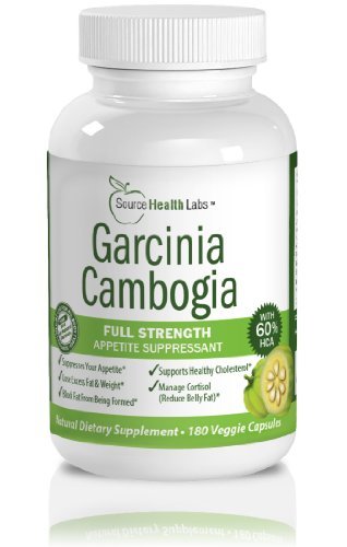 Garcinia Cambogia Extract Pure Appetite Suppressant With Potassium & Calcium - 3000mg of Clinically-Proven, Multi-Patented 60% HCA Extract Per Day (Three Daily Servings of 1000mg) That Works for Weight Loss - 180 Capsules Per Bottle for a Full 30-Day Supply