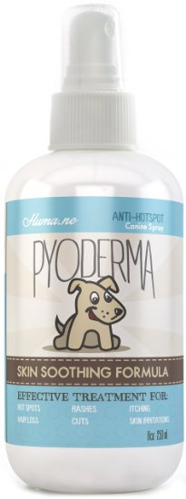 Pyoderma - Anti-Itch Hot Spot Treatment for Dogs and Puppies All Natural Veterinarian-Approved Formula Treats and Relieves Dogs Dry Skin Itching and Hot Spots