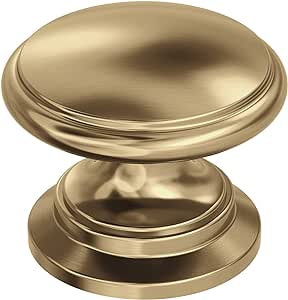 Amerock | Cabinet Knob |Champagne Bronze | 1-1/4 in (32 mm) Diameter Drawer Knob | Ravino | Kitchen and Bath Hardware | Furniture Hardware