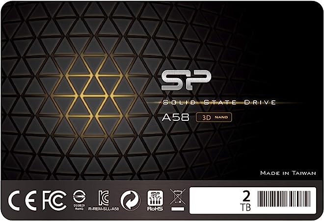 Silicon Power 2TB SSD 3D NAND A58 SLC Cache Performance Boost SATA III 2.5" 7mm (0.28") Internal Solid State Drive