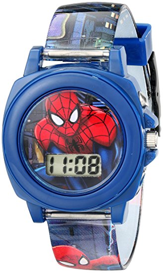 Marvel Ultimate Spider-Man  Kids' SPD3423 Multi-Color Watch With Plastic Band