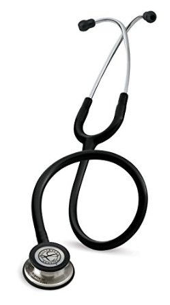 3M Littmann Classic III Stethoscope, Stainless-Steel-Finish Chestpiece, Black Tube, 27 inch, 5620