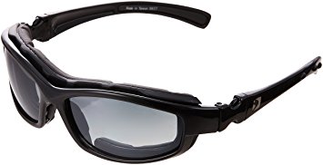 Bobster BRH2001 Road Hog II Prescription Ready Sunglasses,Black Frame/4 Lenses (Dual Grade Reflective/Smoked/Amber and Clear),one size