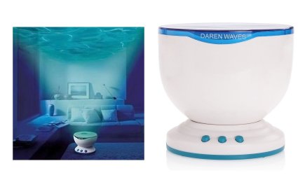 Anpress  Blue Ocean Daren Waves Night Light Projector Speaker Lamp