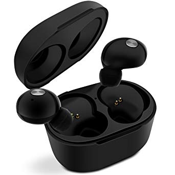 Wireless Earbuds，Vid Goo Stereo Bluetooth Headphone Mini Sport In-Ear Earphone With MIC 6 Hour Playing Time With Charging Case (Black)