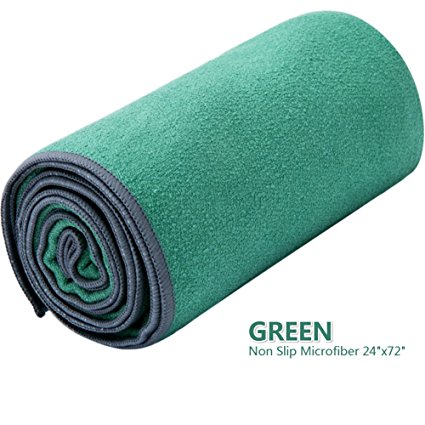 DubeeBaby Non Slip Absorbent Microfiber Hot Yoga Towel for Yoga Mat 24x72 inch