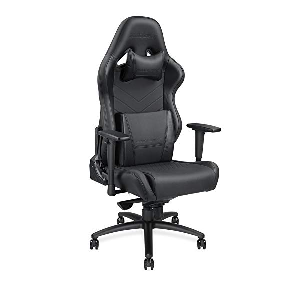 [Large Size Big and Tall 400lb Premium Gaming Racing Chair]Anda Seat Dark Wizard Series High Back Swivel Computer Office Chair with Carbon Fiber Leather,Adjustable Headrest and Lumbar Support(Black)