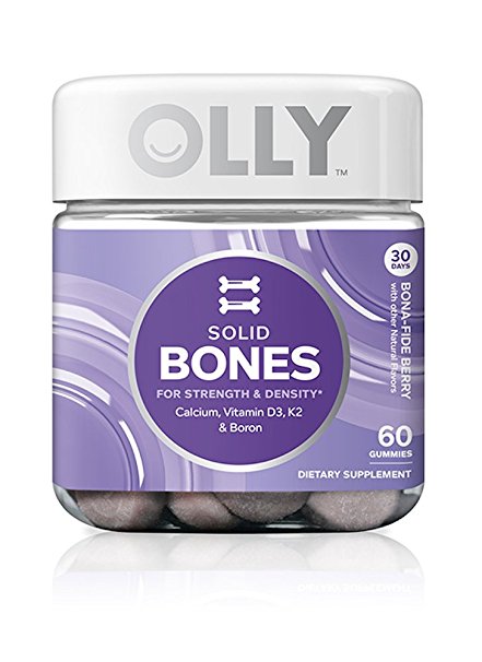 OLLY Olly Solid Bones Bona-Fide Berry Calcium, Vitamin D3, K2 & Boron Gummies - 60 Count