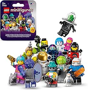 LEGO Minifiguren Weltraum Serie 26, sammelbares Spielzeug für Jungen und Mädchen ab 5 Jahren, inkl. Astronaut und Roboter, Partytütenfüller, Geschenkidee, (1 von 12, zufällig ausgewählt) 71046