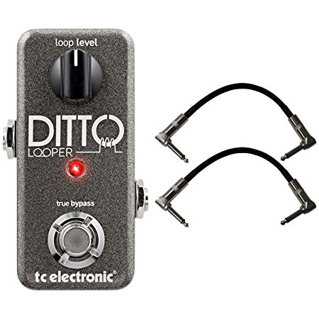TC Electronic Ditto Looper Effects Pedal w/ 2 6" Patch Cables
