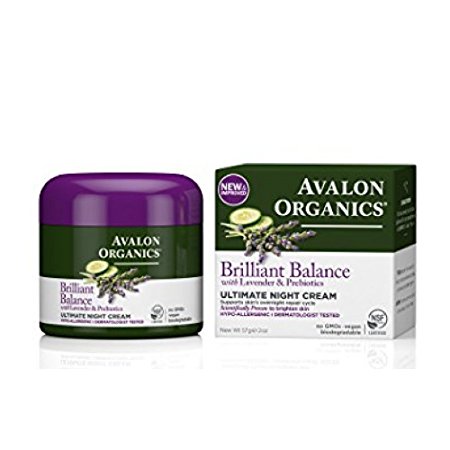 Avalon Organics Brilliant Balance with Lavender & Prebiotics Ultimate Night Cream 2 oz