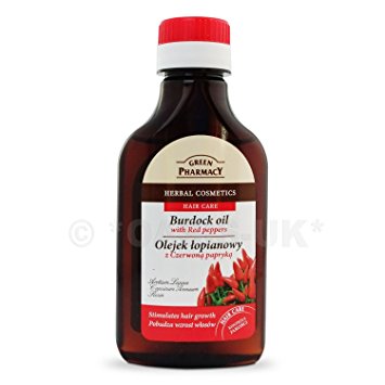 Natural Burdock-Root Oil with Red Peppers For Hair & Scalp- Stimulates Hair Growth, Strength, Health and Thickness - 100ml