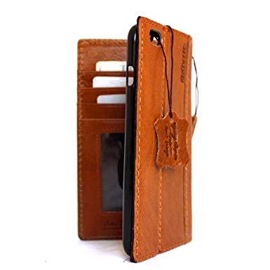 Genuine Real Leather Hard Case for Iphone 6 Book 4.7 Inch Wallet Handmade S Luxury Handtec
