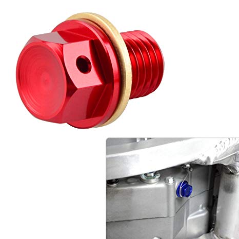 NICECNC 12mm P1.5 Red Magnetic Oil Drain Plug Bolt for 848/EVO/1098 R/S/1198 R/S All Monster 696/796/ABS 2010-821/1100/EVO/1200 2010- Diavel 2011- Hyperstrada 2014-