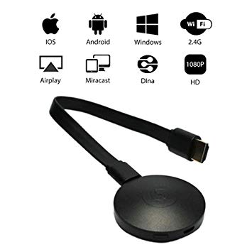 Wifi Display Dongle, niceEshop Wireless HDMI Video Casting Transmitter, 2.4G Wireless Display Receiver Share 1080P HD Media for IOS / Android/Windows/ Mac, Supports DLAN / Airplay / Airmirror / Miracast