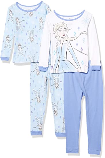 Disney Frozen Disney Girls' Frozen 4-Piece Cotton Pajama Set