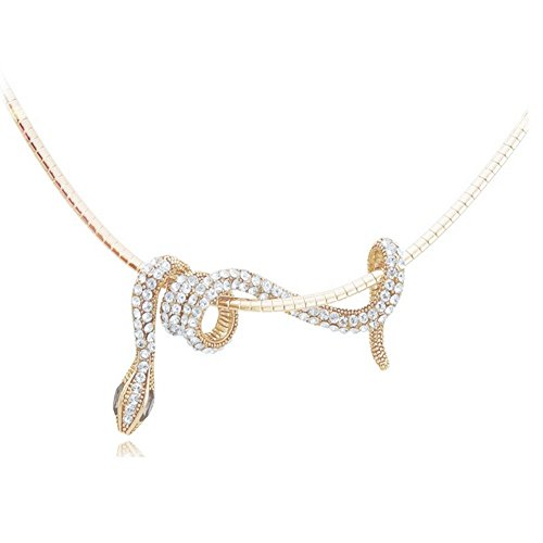 Personalized Diamond Snake Shape Personality Animal Series Pendant Necklace for Womens in Fashion jewelry