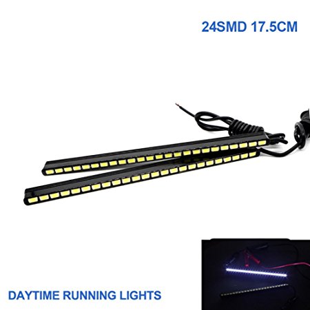 YUMSEEN 29W 24SMD 15.5CM Ultra White Waterproof DRL High Power Car LED DRL Daytime Running Lamp (2pcs)(24SMD)