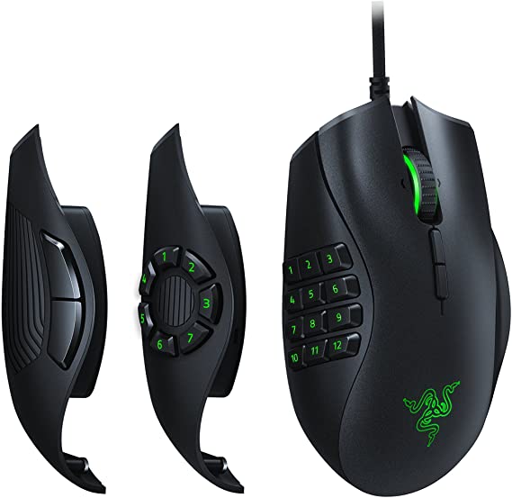 Razer RZ01-02410100-R3U1 Naga Trinity: True 16, 000 5G Optical Sensor - 3 Interchangeable Side Plates - Chroma Enable - Gaming Mouse