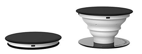 PopSockets: Expanding Phone Stand and Grip - Works with all Smartphones Including iPhone and Galaxy (1 Pair, Black-White-Black)