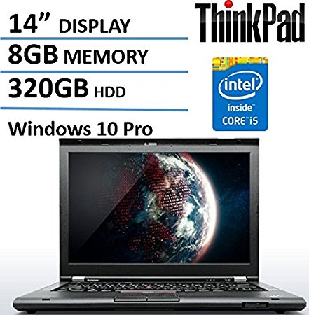 Lenovo Thinkpad T430 Premium Built Business Laptop Computer (Intel Dual Core i5 Up to 3.3 Ghz Processor, 8GB Memory, 320GB HDD, Webcam, DVD, Windows 10 Professional) (Certified Refurbished)