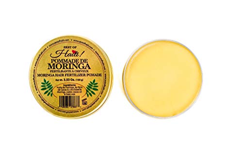 Moringa Hair Pomade- Super Hair Fertilizer - Strengthening Hair, Nourishing Scalp - Fertilizing Damaged Hair - Blend Of Moringa Oil   Cacao Oil   Castor Oil   Beeswax