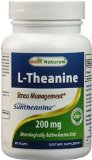 L-Theanine 200 mg 60 Vcaps by Best Naturals featuring clinically proven suntheanine - Essential for Stress management - Manufactured in a USA Based GMP Certified and FDA inspected Facility and Third Party Tested for Purity Guaranteed