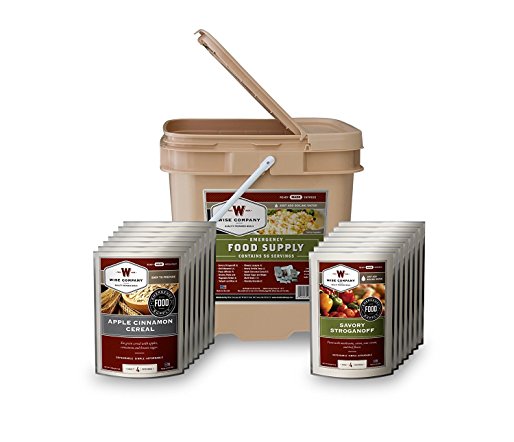 Wise Food Company 56 Serving Breakfast and Entree Grab and Go Food Kit 2-Pack