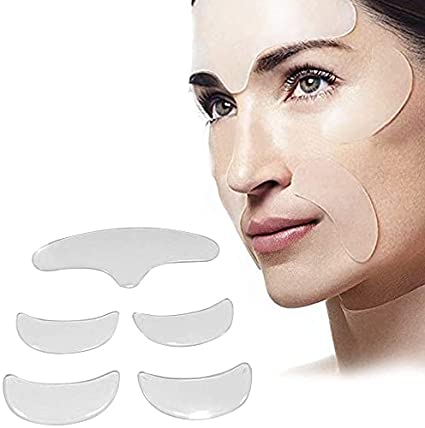Anti Wrinkle Silicone Patch, Miraculous Beauty, Forehead Eye Anti Aging Patch for Prevent and Eliminate Wrinkles Lifting Patches, Rejuvenated Overnight Smoothing Moisturizing Against Fine Lines 5pcs