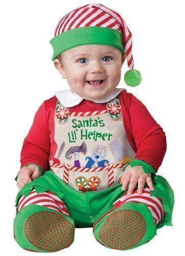 Deluxe Baby Boys Girls Santa's Little Helper Elf Christmas In Character Fancy Dress Costume Outfit (18-24 months) by Fancy Me