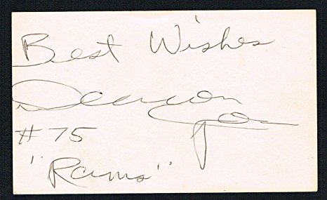 Deacon Jones (d. 2013) signed autograph auto 3x5 card Football Hall of Fame