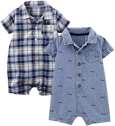 Carter's Baby Boys' 2-Pack Snap-up Romper