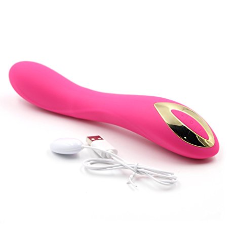 FUSEX 10 speeds Curved G-spot Vibrator Vibrating Massager for Beginners(Pink)