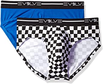Evolve Men's Cotton Stretch No Show Brief Underwear Multipack