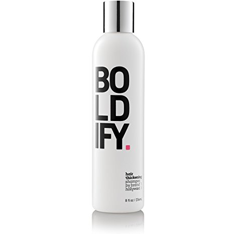BOLDIFY Hair Thickening Shampoo with Biotin - Sulfate Free Hair Thickener   Volumizing Shampoo for Thin Hair, Thinning Hair, and Hair Loss - Cruelty & Paraben Free - for Men and Women 1 x 8oz
