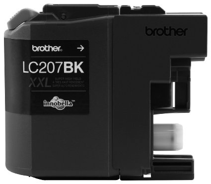 Brother Printer LC207BK Super High Yield Ink Cartridge, Black