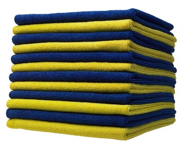 Microtidy Microfiber Towel Set 12-Pack - Cleaning Clothes for Cars - Best Micro Cloth Towels with Fiber Lint Free that are GUARANTEED FOR LIFE