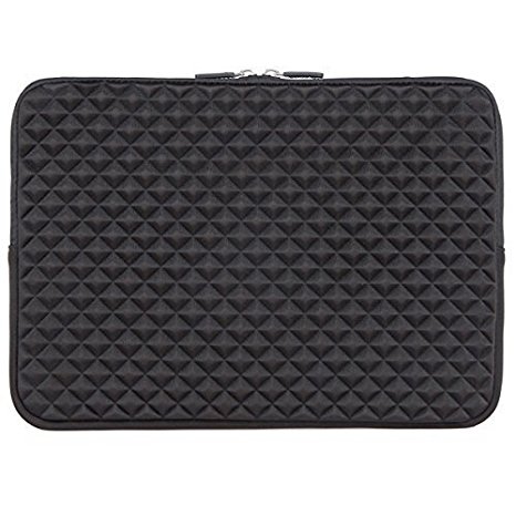 iCozzier® 11.6" - 12.5" Inch Notebook Diamond Foam Splash Sleeve Carrying Bag for Laptop / Notebook Computer / Chromebook / MacBook Air 11 / Surface Pro 3 / Surface Pro 4 / Ultrabook Notebook - Black