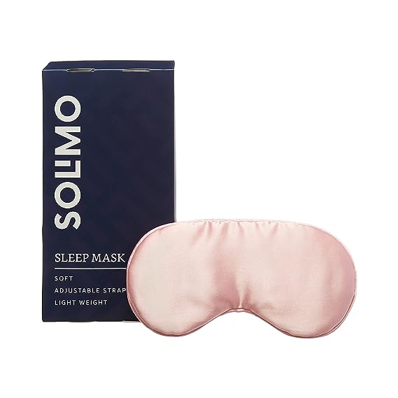 Amazon Brand - Solimo Sleep Mask, Ultra Smooth, Adjustable Strap, Total Blockout (Copper, Single)
