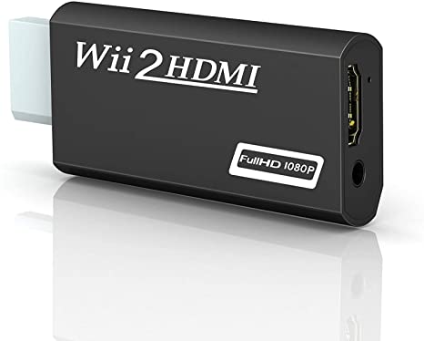 Wii to hdmi Converter, Goodeliver wii to hdmi Adapter, wii to hdmi1080p 720p Connector Output Video & 3.5mm Audio - Supports All Wii Display Modes Black